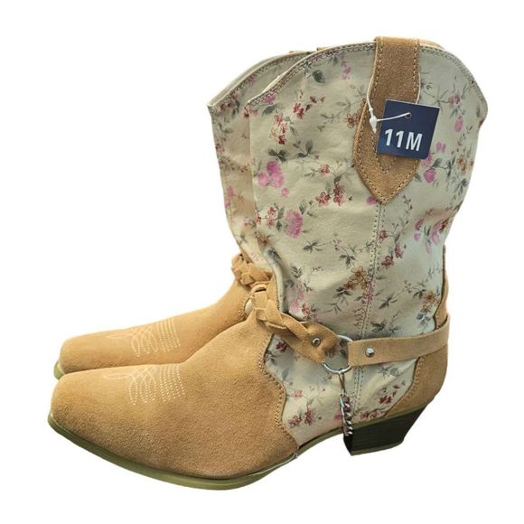 Santa Fe Boot Co Shoes - Santa Fe Boot Co Leather Cowboy Boots sz 11 New With Tags Cowgirl Western Rodeo